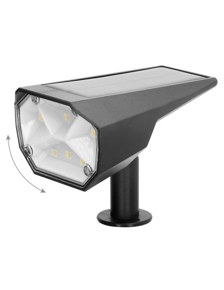 Farol solar LED, luz fixa e colorida, 5-10 lúmens