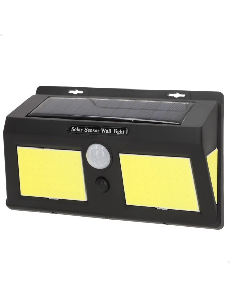 Luminária de parede solar LED de 500 lúmens com sensor de movimento e 3 modos de luz