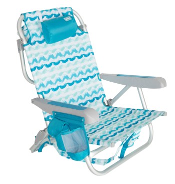 Cadeira de praia fixa XL baixa 50x45x70 cm ondas