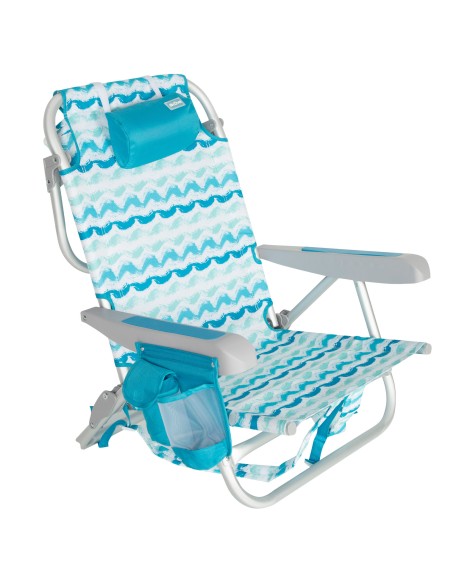Cadeira de praia fixa XL baixa 50x45x70 cm ondas