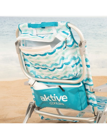 Cadeira de praia fixa XL baixa 50x45x70 cm ondas
