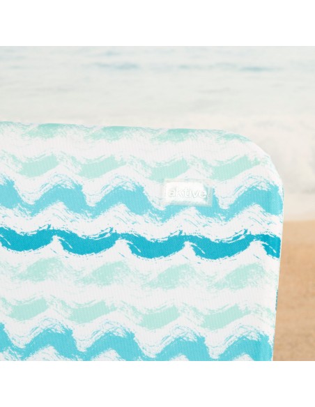 Cadeira de praia baixa fixa 45x40x70 cm ondas