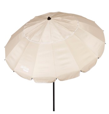 Guarda-chuva de praia corta-vento 16 varas 220 cm bege