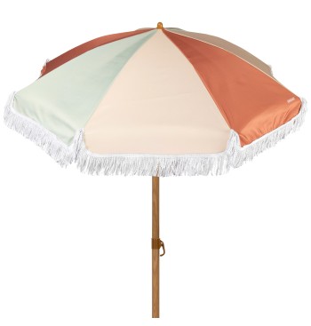 Guarda-sol de 8 varas 200 cm multicolorido com franja