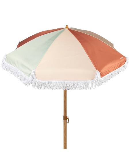 Guarda-sol de 8 varas 200 cm multicolorido com franja