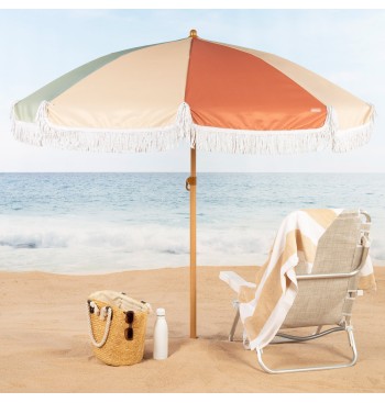 Guarda-sol de 8 varas 200 cm multicolorido com franja 2