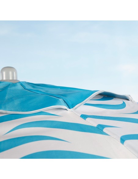 Guarda-sol de praia à prova de vento 8 varas 200 cm ondas