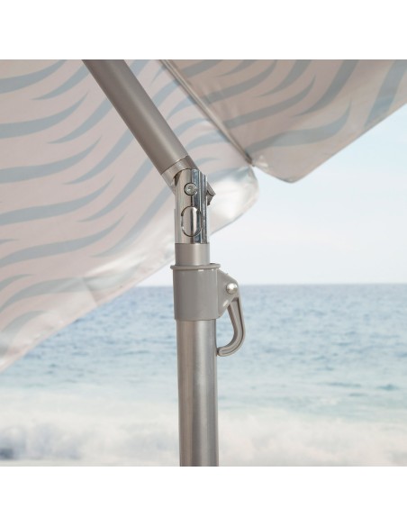 Guarda-sol de praia à prova de vento 8 varas 200 cm ondas