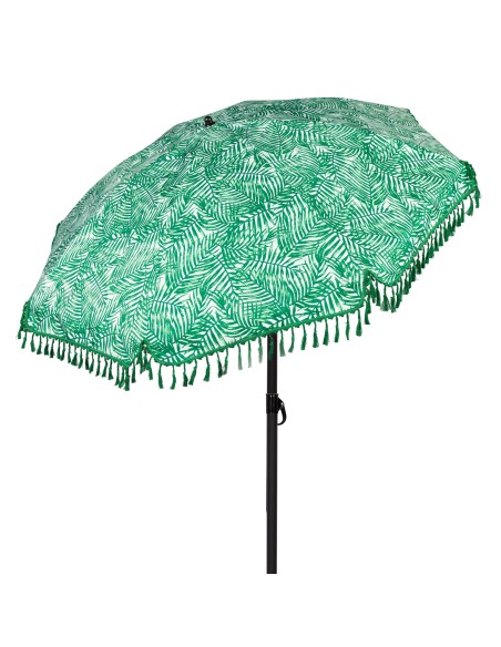 Guarda-sol 8 varas 180 cm folhas com franjas