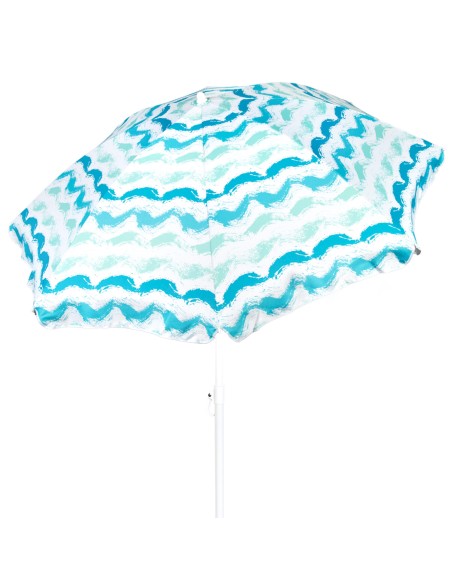 Guarda-sol de praia 8 varas 200 cm ondas