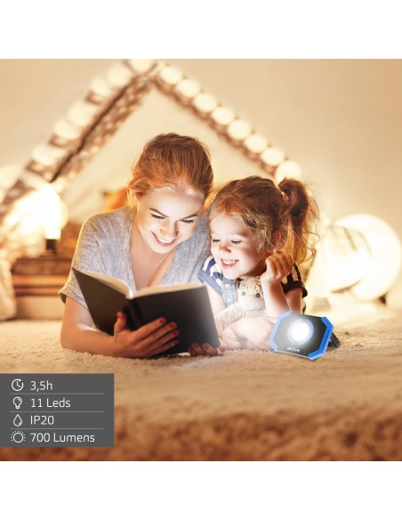 Holofote LED portátil multiuso com 2 cores e 4 modos de iluminação