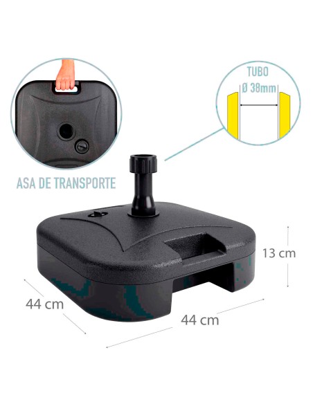 Suporte de plástico recarregável para guarda-chuvas 19 kg