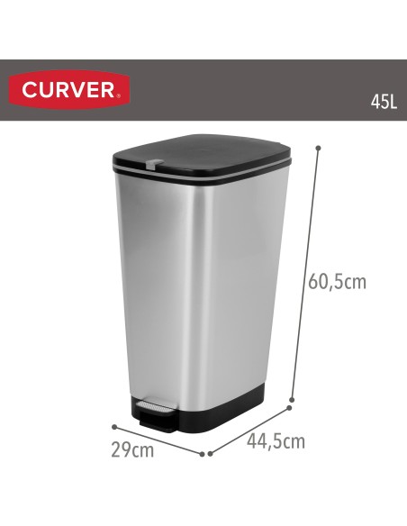 Curver Contentor com pedal Chic Bin 45L Cinzento