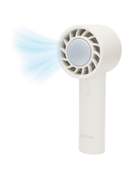 Ventilador portátil recarregável branco 3 velocidades