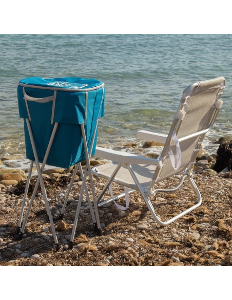 Geleira portátil dobrável com suporte de camping