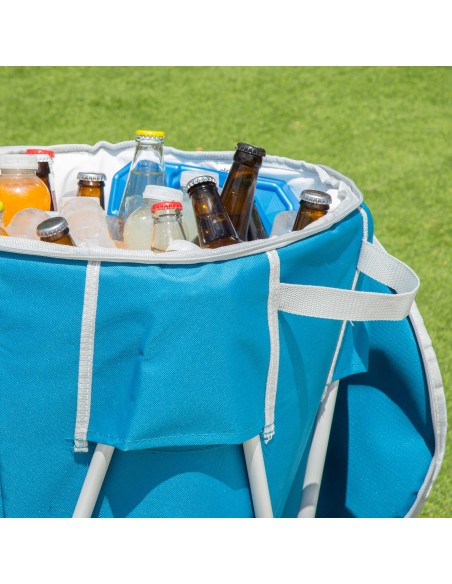 Geleira portátil dobrável com suporte de camping